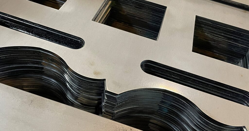 Laser cut aluminum parts