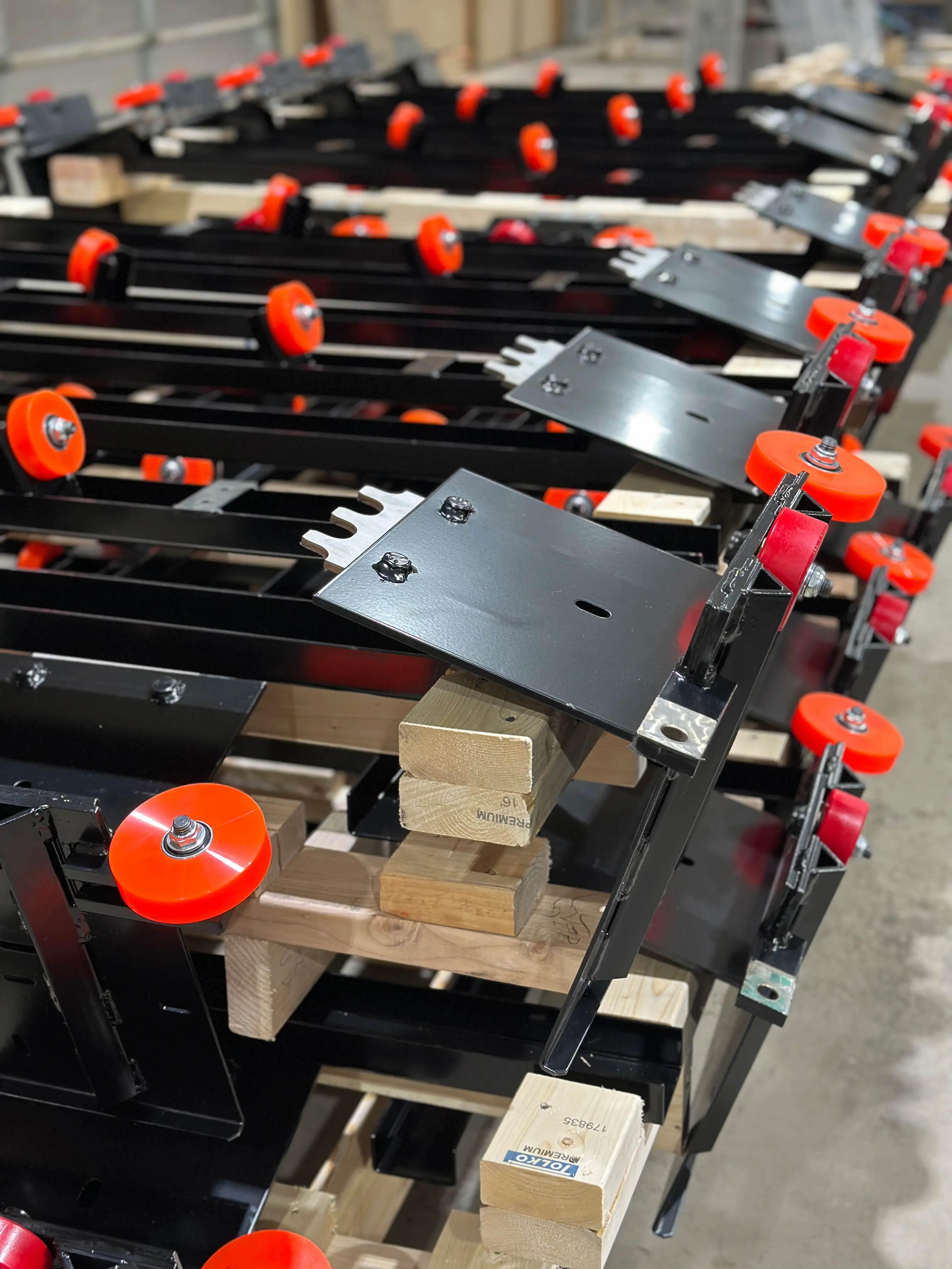 Conveyor system assemblies with rollers laser cut and fabricated in Indiana